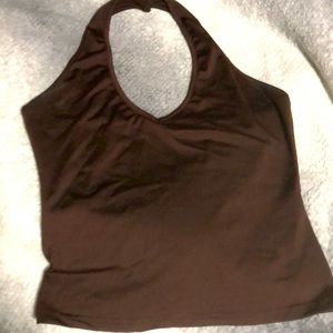 Brown haltor top - used twice